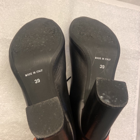 Lace up Black Leather Booties - Picture 5 of 6